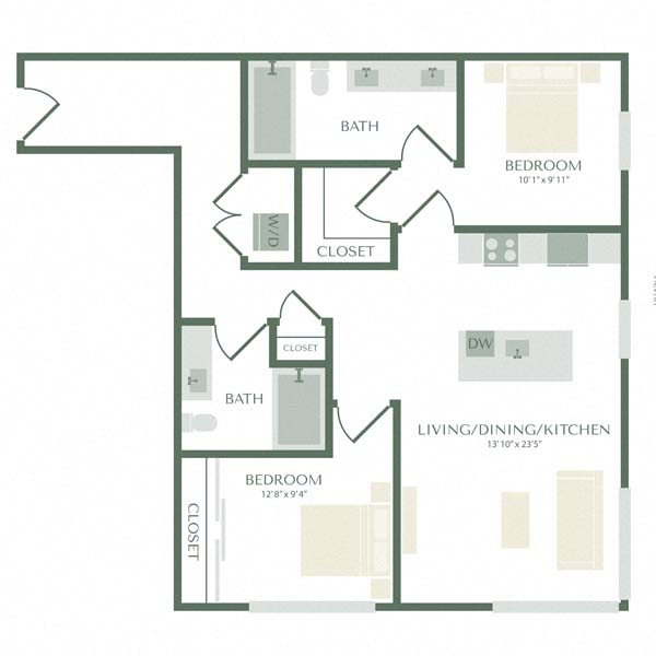 Floor plan layout diagram for B6